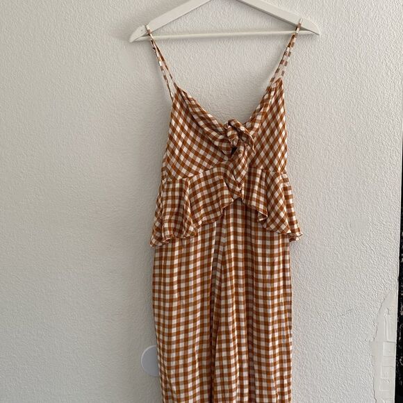 Saylor Gingham Yellow Jumpsuit - Picture 3 of 7